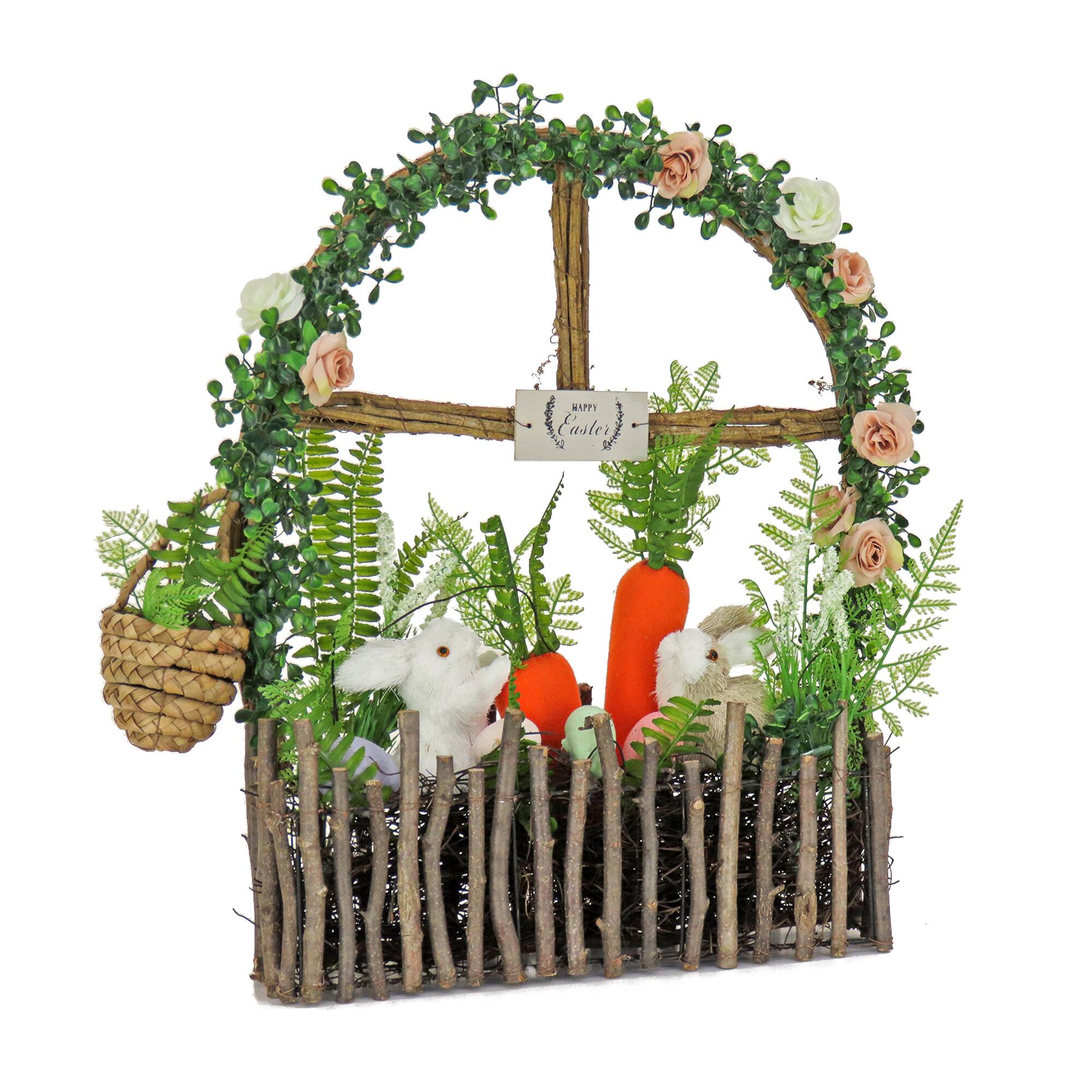 19" Easter Garden Windowpane Accent